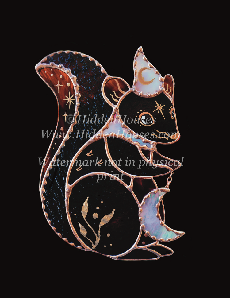 Wizard Squirrel Art Print