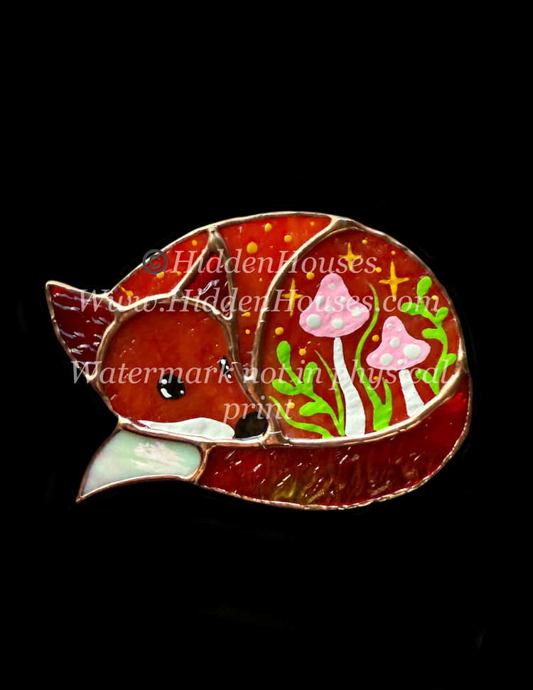 Mushroom Fox Art Print