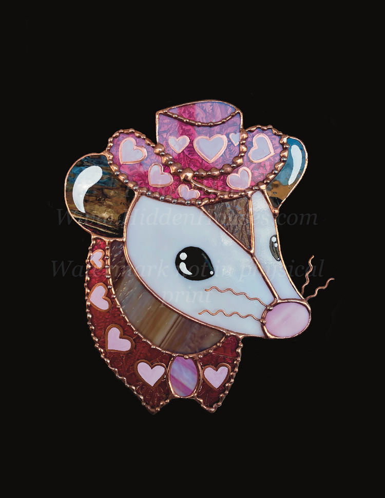 Pink Pony Opossum Art Print