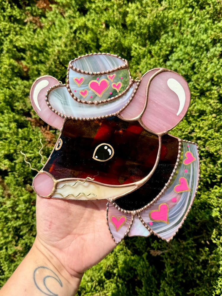 Miss Mouse Stained Glass Suncatcher
