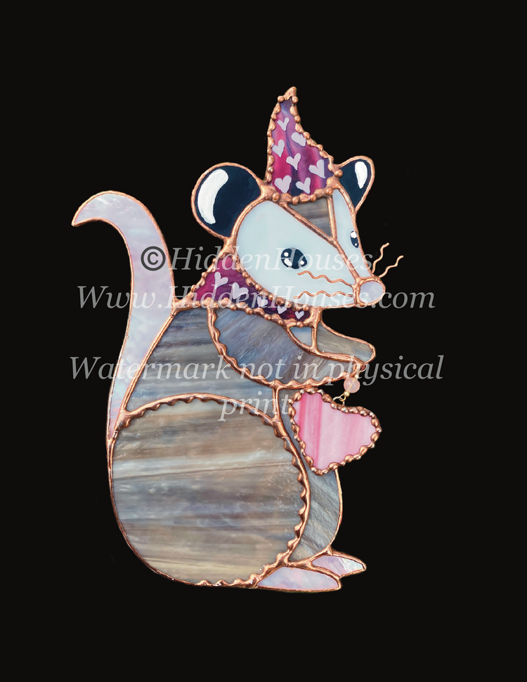 Valentine Wizard Opossum Art Print