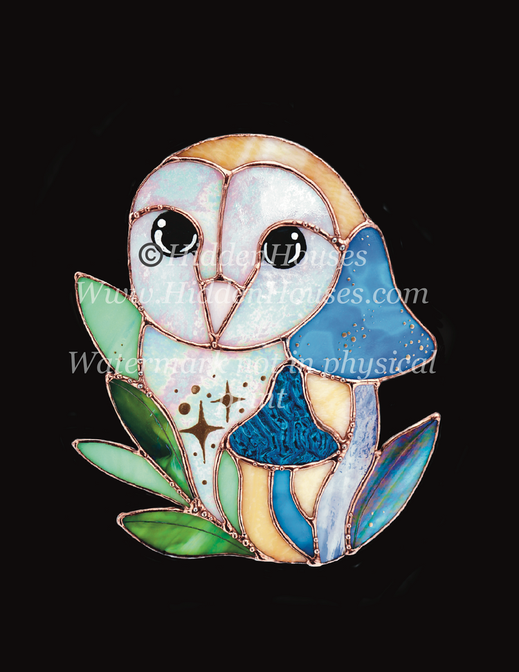 Mushroom Owl Art Print