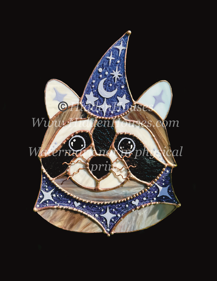 Wizard Raccoon Art Print