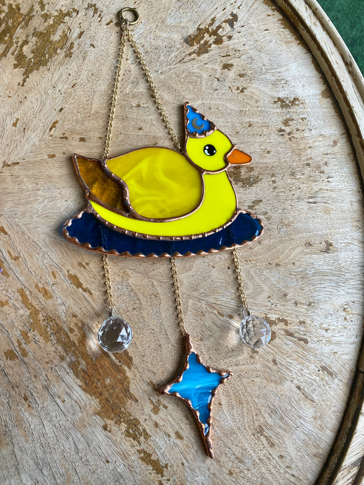 Lucky Duck Stained Glass Suncatcher