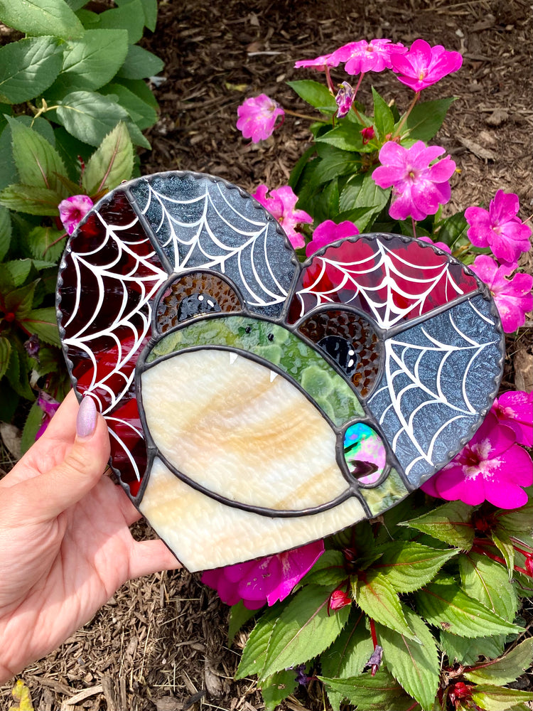 Vampire Frog Stained Glass Suncatcher