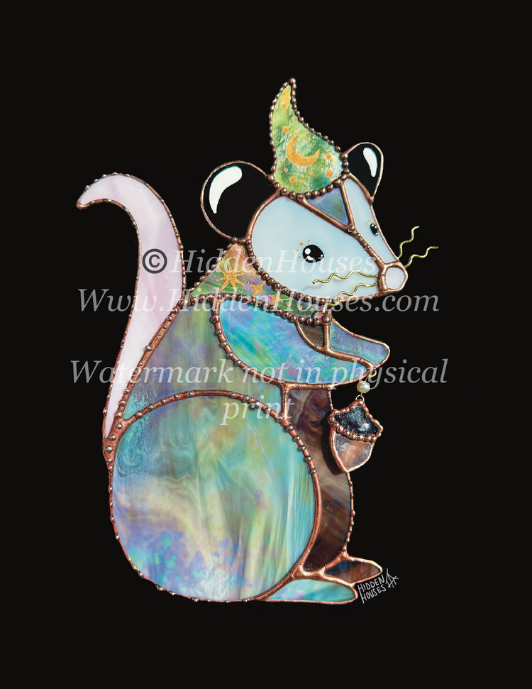 Wizard Opossum Art Print