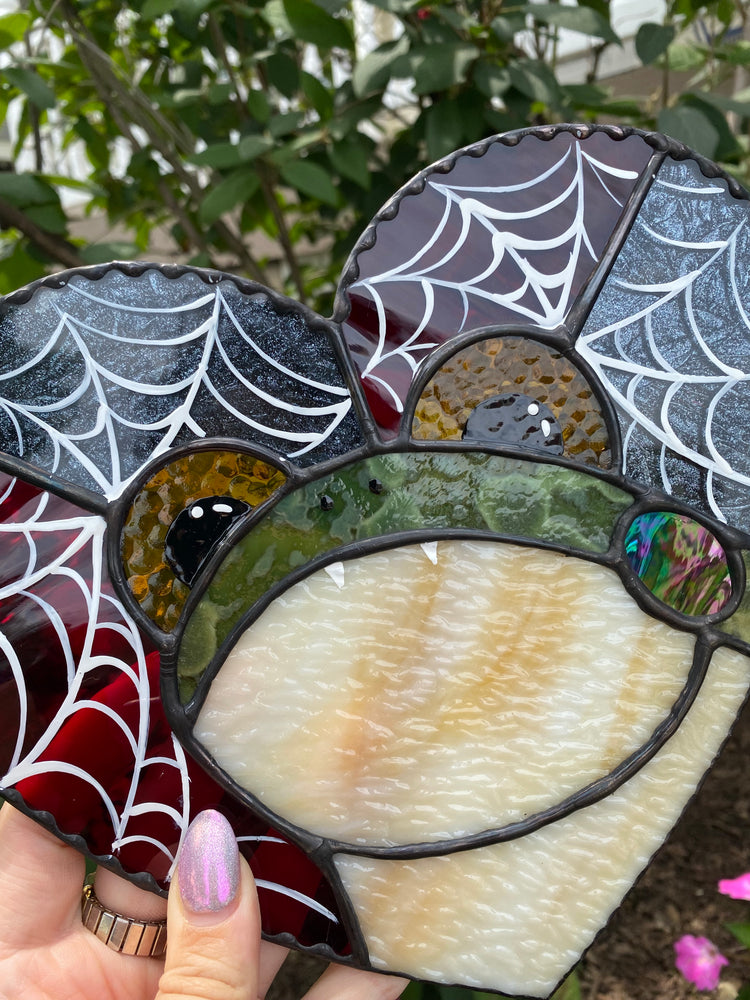 Vampire Frog Stained Glass Suncatcher