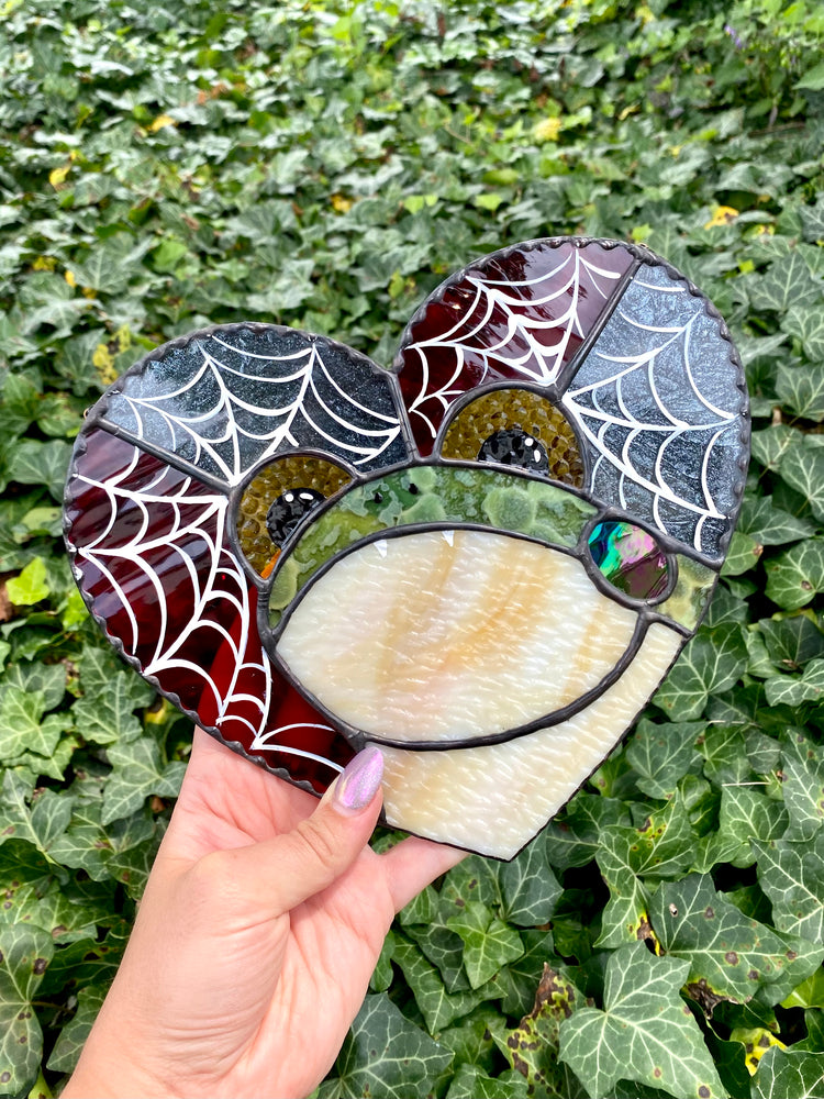 Vampire Frog Stained Glass Suncatcher