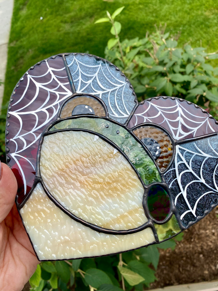 Vampire Frog Stained Glass Suncatcher