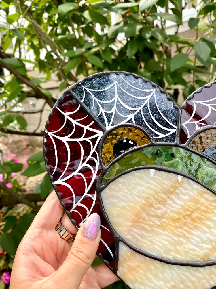 Vampire Frog Stained Glass Suncatcher