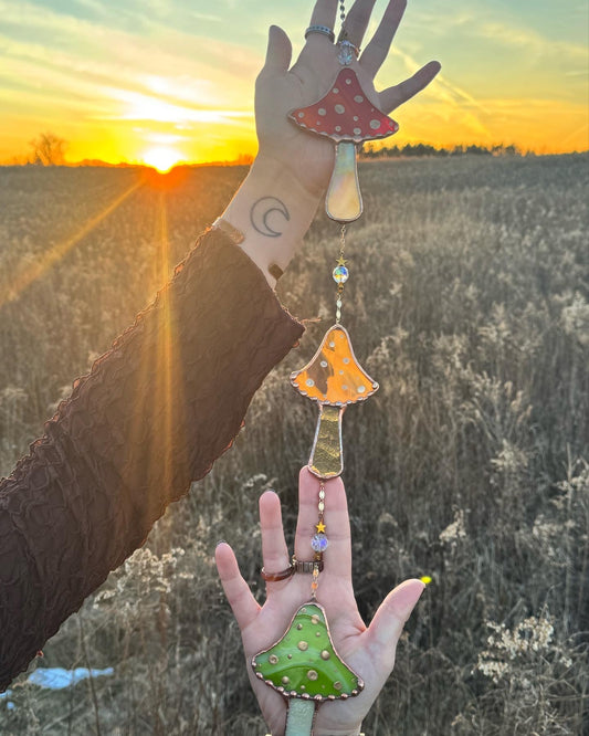 Mushroom Chain Suncatcher