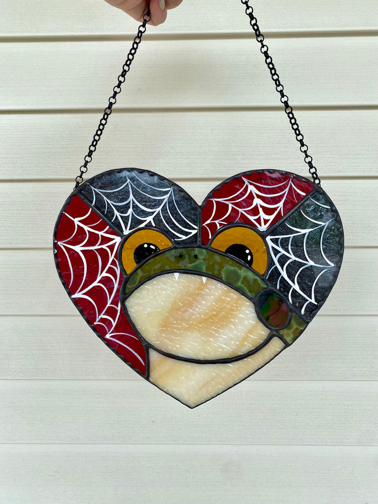 Vampire Frog Stained Glass Suncatcher