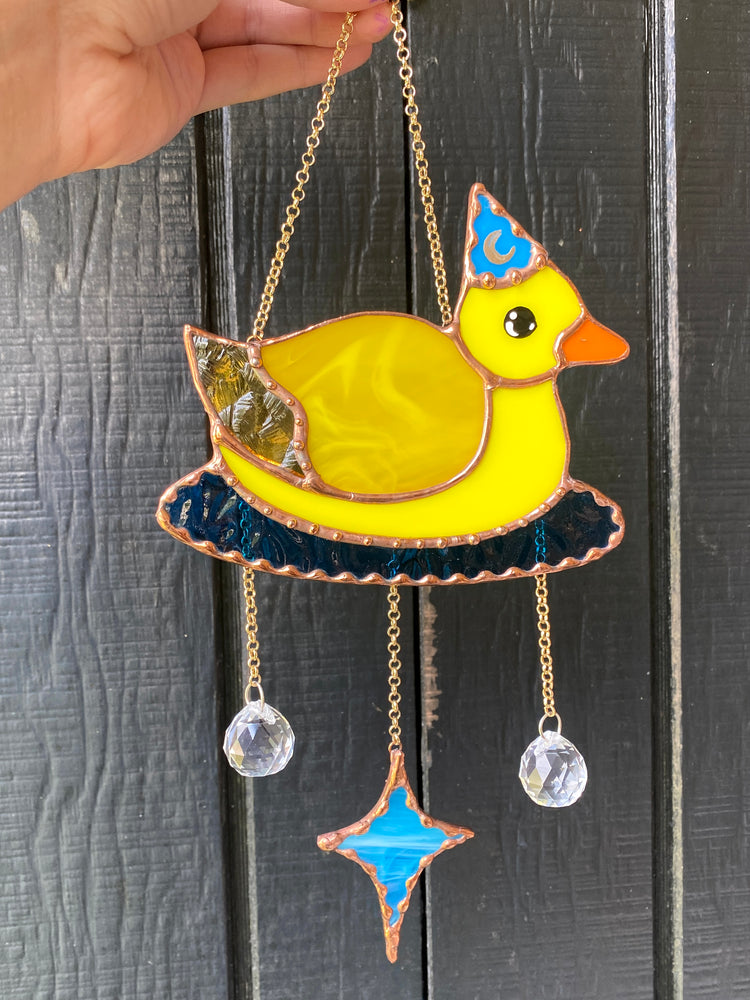 Lucky Duck Stained Glass Suncatcher