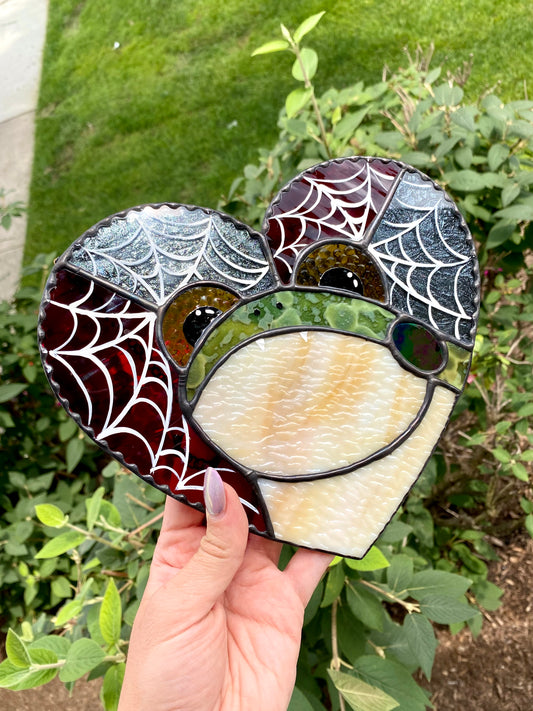 Vampire Frog Stained Glass Suncatcher