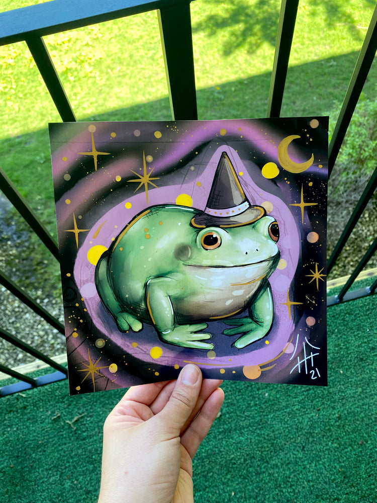 Wizard Frog Embellished Print