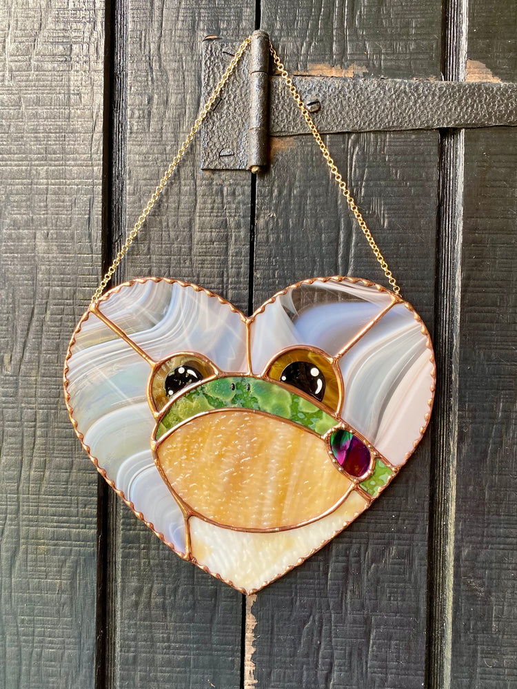 Lovely Frog Stained Glass Suncatcher