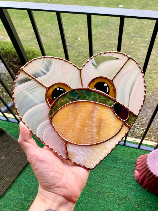 Lovely Frog Stained Glass Suncatcher