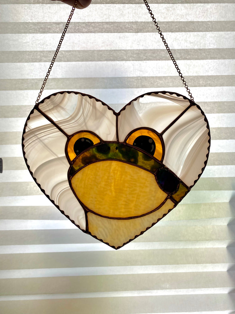 Lovely Frog Stained Glass Suncatcher