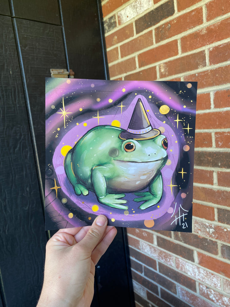 Wizard Frog Embellished Print