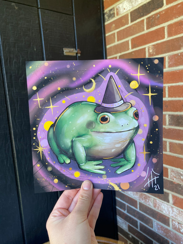 Wizard Frog Embellished Print