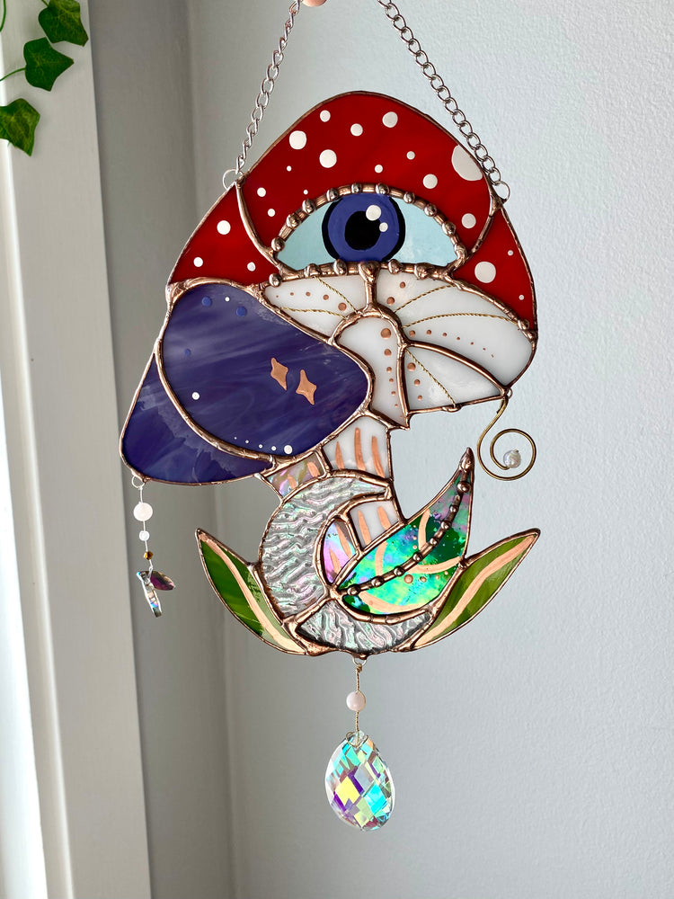 Third Eye Amanita Mushroom Suncatcher