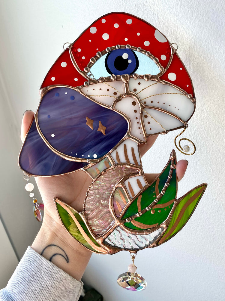 Third Eye Amanita Mushroom Suncatcher