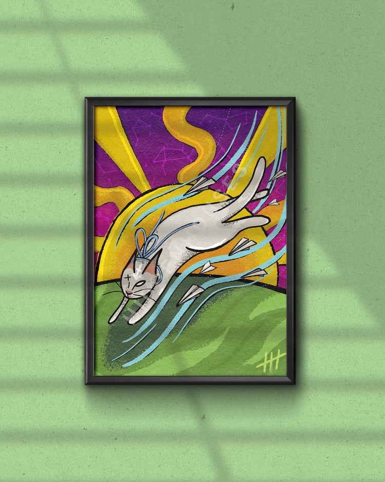 Makka: The Cat of the Cosmos- The Sun Catcher Print 8.5" x11"