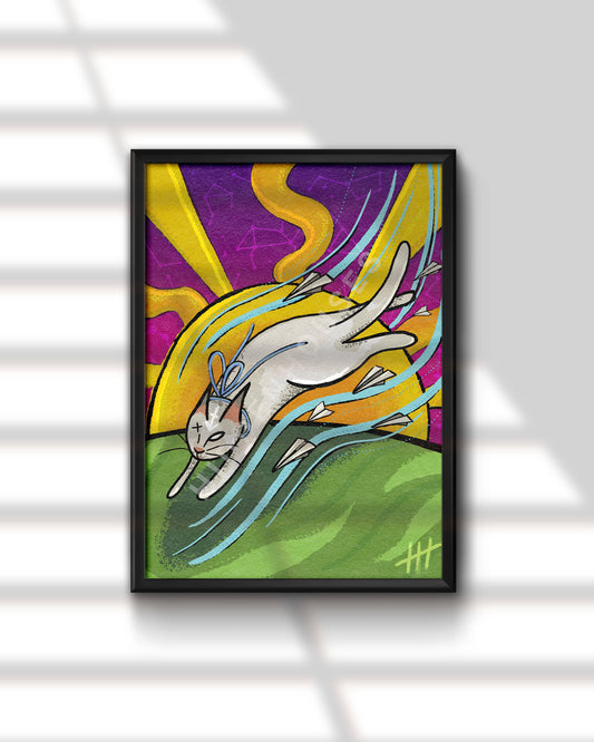 Makka: The Cat of the Cosmos- The Sun Catcher Print 8.5" x11"