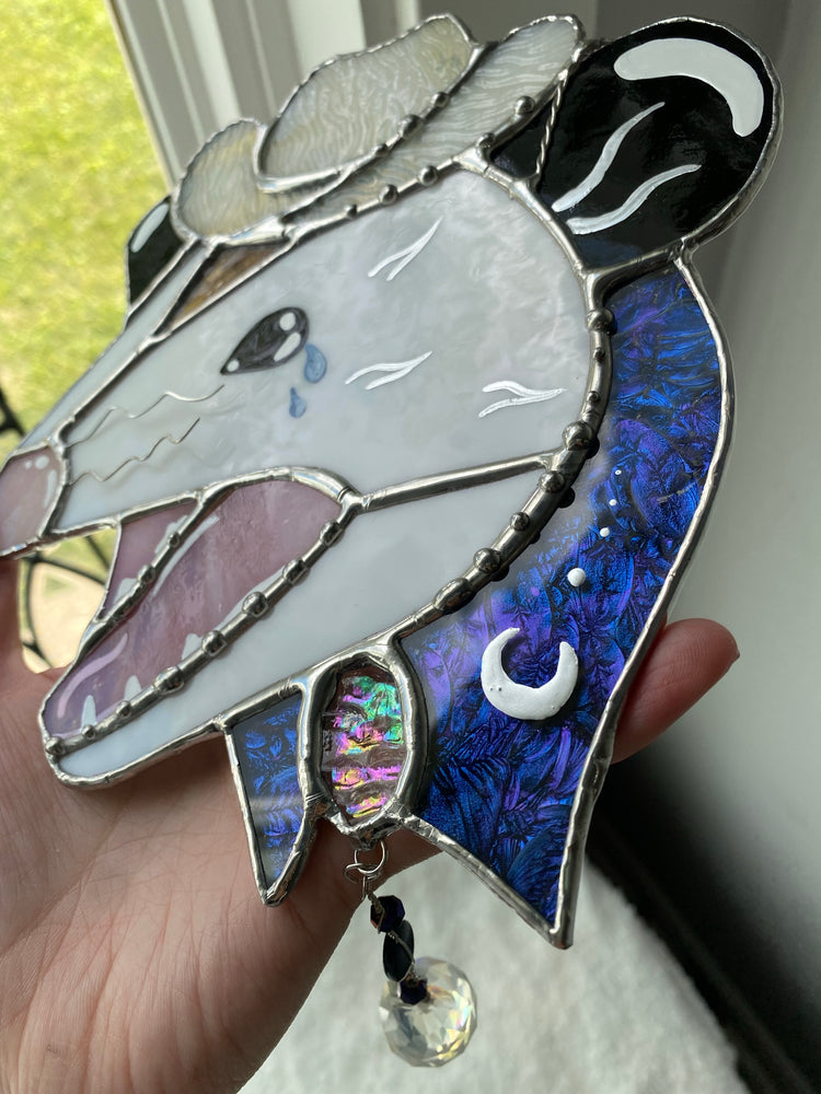 Stained Glass Space Cowboy Opossum