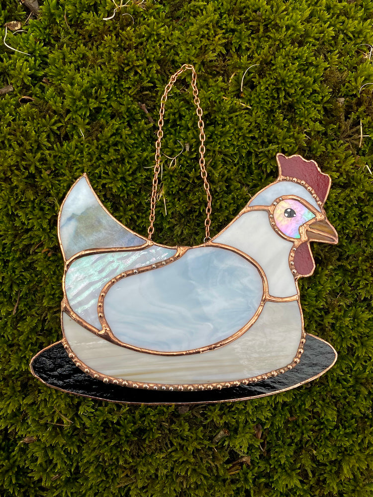 Chicken Stained Glass Suncatcher