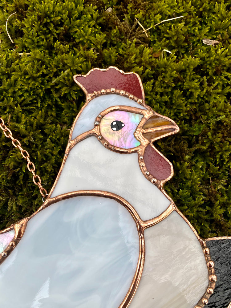 Chicken Stained Glass Suncatcher