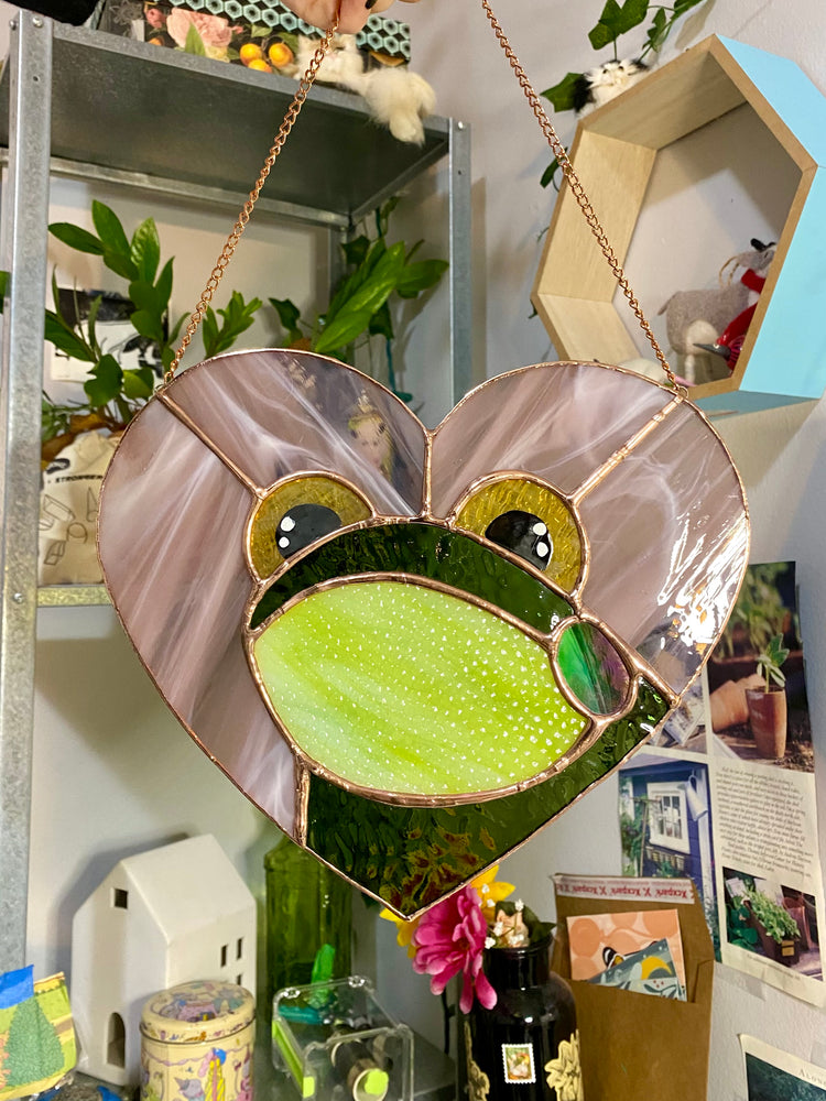 Heart Toad Suncatcher