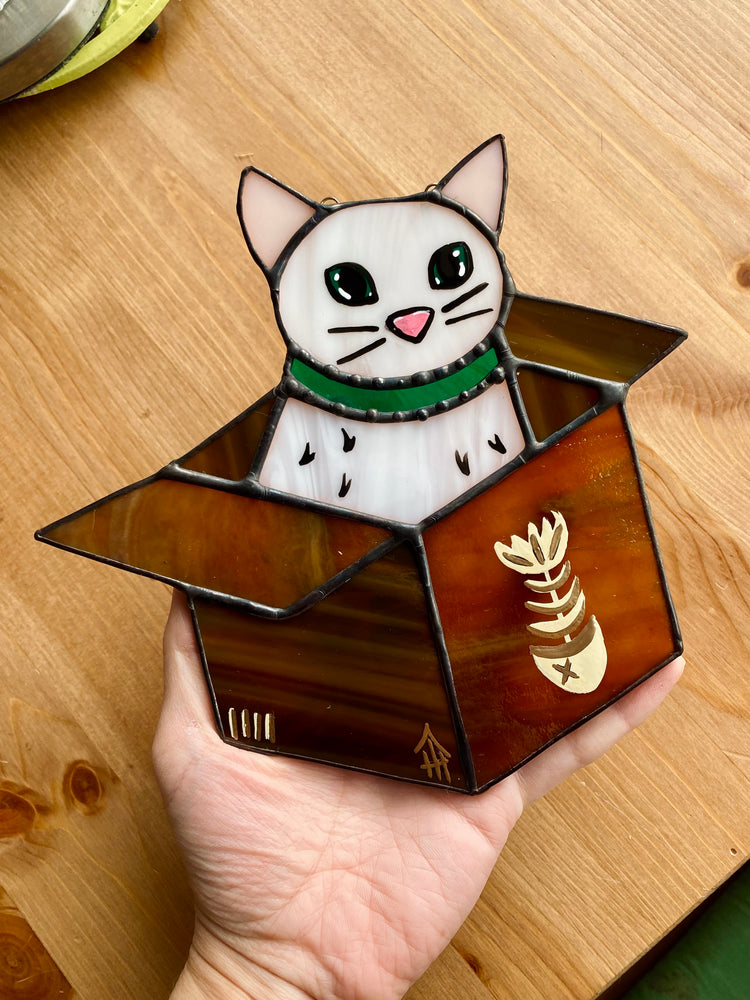 Box Cat Suncatcher