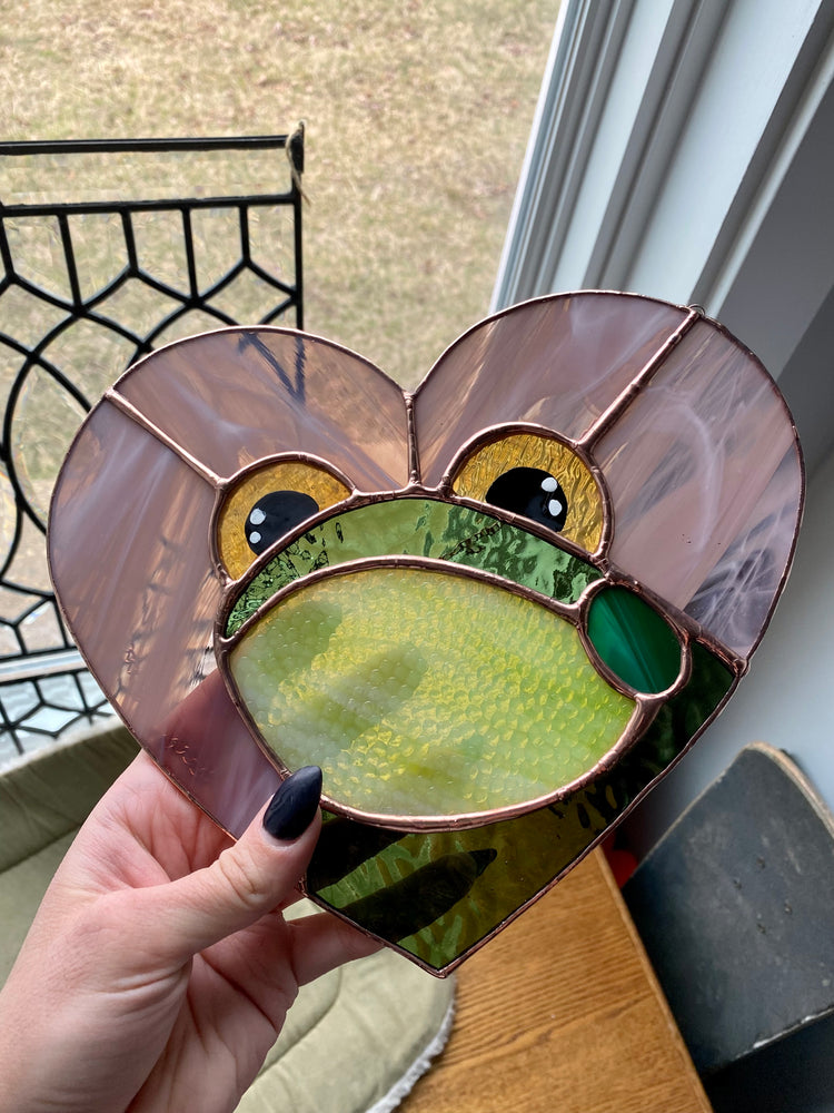 Heart Toad Suncatcher