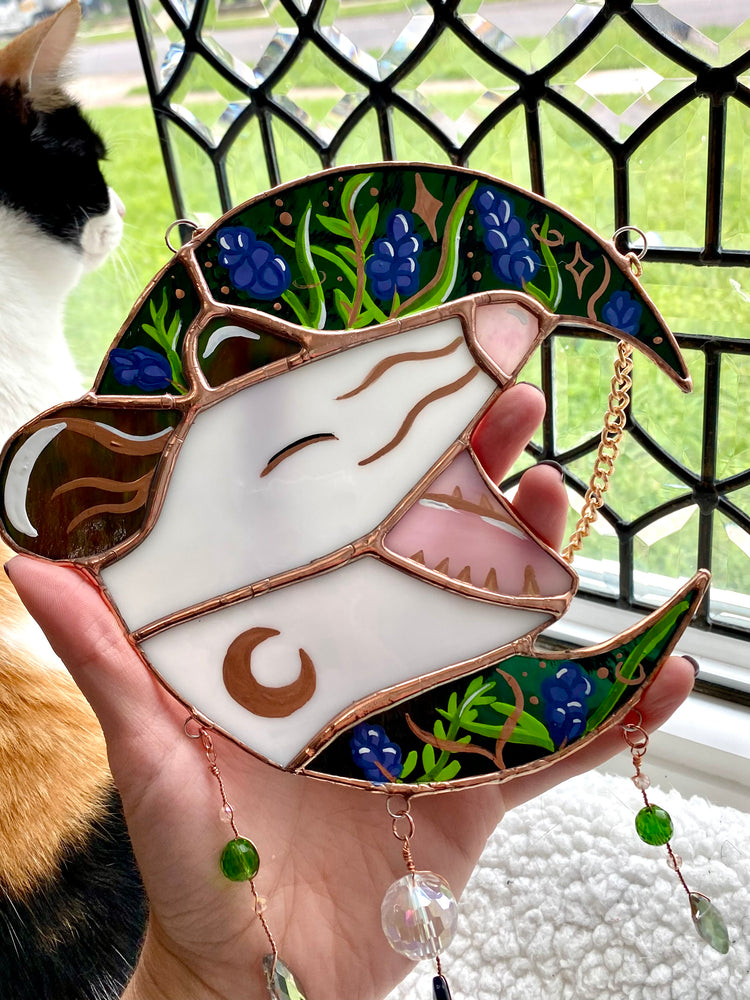 Lavender Moon Opossum Suncatcher