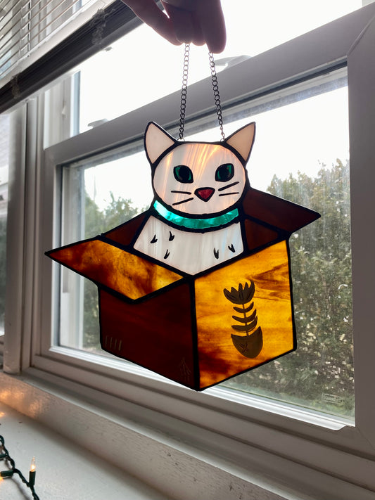 Box Cat Suncatcher